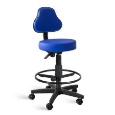 Cadeira Mocho Sapri Giratória Alta com Aro - Flex Cadeiras, Azul