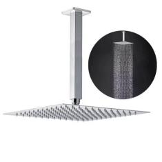Ducha Chuveiro Slim Quadrado Metal 30X30Cm Com Braço De Teto - Deckcas