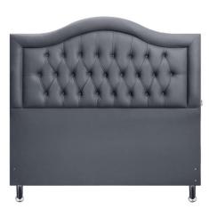 Cabeceira Queen 160 Cama Box Sophia Provençal Cinza Corano Com Pés RBL