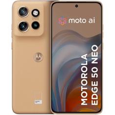 Smartphone Motorola Edge 50 Neo 5G 256GB 16GB Ram Boost Tela 6,4” 50MP Sony Câmera Moto AI IP68 NFC Latte