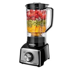 Liquidificador Mondial Turbo Inox L-1000 BI 1000W com 12 Velocidades - Preto/Inox
