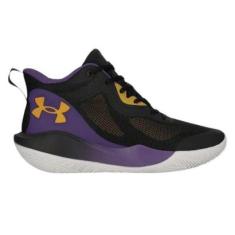 Tênis Under Armour Bankshot Basquete Preto e Roxo - Masculino 48-Masculino