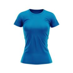 Camiseta Babylook Feminina Lisa DryFit Uv Azul Turquesa - Everest Spor
