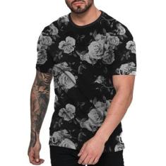 Camiseta Florida Preta Off White Black Floral-Masculino