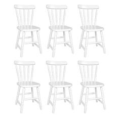 Conjunto com 6 Cadeiras Dalas Branco