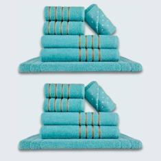 Jogo De Toalhas 12 Pçs Coleção Dubai 100% Algodão Vd+vd