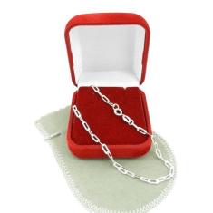 Pulseira Masculina 23cm 3mm Largura Folheada Prata PL444 - WNBIJOUTERI