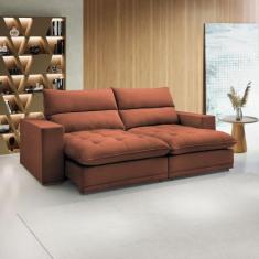 Sofá Retrátil e Reclinável 290cm Martinho Boucle - Celflex