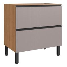Armário de Cozinha 80 Cm 2 Gavetas Montana/Fumê - Quiditá Móveis, Mode