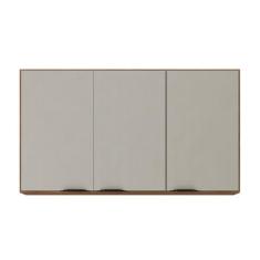 Armário Aéreo Cozinha Firenze 120cm 3 Portas Amêndola/Nude - Demóbile 