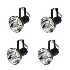 Kit 4 Spot Trilho Perfilado Eletro calha Par20 Bulbo OL5 - Hiperlight