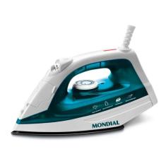 Ferro de Passar Roupa a Vapor - Mondial F-32 Branco e Azul 127V, 110V
