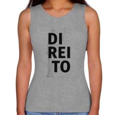 Regata Feminina Direito Estudante - Foca na Moda, Cinza, GG