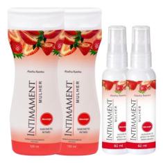 Kit 2 Intimament Sabonete Íntimo Fragrâncias + 2 Desodorante Spray Ínt