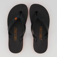 Chinelo Kenner New Summer Preto e Laranja, 42