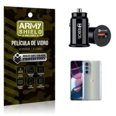 Carregador Veicular Com Capinha Edge 30 Pro E Película 3D - Armyshield