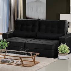 Sofá Curitiba Modular 5 Lugares 2.50 MT Retrátil e Reclinável