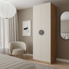 Guarda-Roupa Modulado Joy Com Cabideiro Cabecasa Madeiramadeira Cinza Sereno/Avena