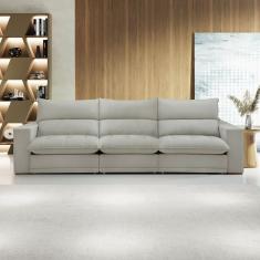 Sofá Retrátil E Reclinável Martinho 350cm Gelo