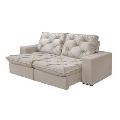 Sofá 5 Lugares Retrátil E Reclinável Martins M-176 Veludo Creme