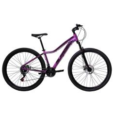Bicicleta Aro 29 Alfameq Pandora Alumínio 21v Freio a Disco Suspensão Dianteira Feminina-Feminino