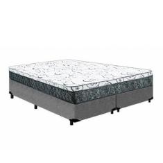 Cama Box Casal Bipartido Colchão Mola Bonnel Prime Coil Detroit + Box 