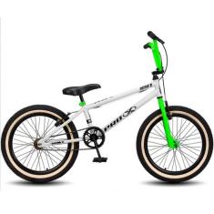 Bicicleta Aro 20 Bmx Pro-x Série 1 Freio V-brake Pneu Balão, Branco, V