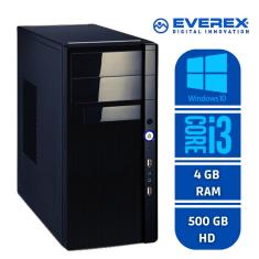 Computador Core i3-330M, 4GB , 500GB HD e Windows 10 - Everex + kit