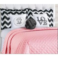 Cobre Leito Isabela Casal Olivia Enxovais 08 Peças - Rosê