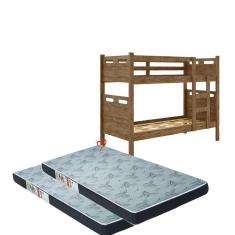 Beliche Duas Camas Jaspe Solteiro Colchões -Castanho