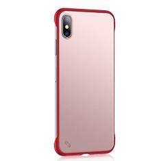Pára-choque à prova de choque Capa rígida transparente para PC para iPhone 13 12 11 X XS XR XS Max 8 7 6 6S 14 Plus Capa traseira ultraprotetora, vermelha, para iPhone 14