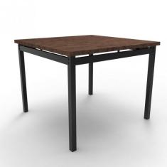 Mesa de Jantar Retangular Riviera Art Panta Preto/castanho Rústico