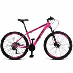 Bicicleta Aro 29 Cripto 24 Marchas Shimano Freios Hidraulico - Rosa-preto - 17" Rosa-preto
