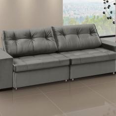 Sofá Orion - Retrátil / Reclinável 280 Cm Veludo Cinza