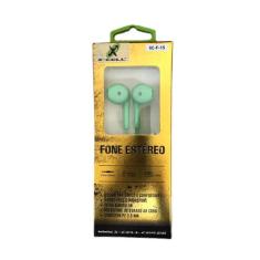 Fone de ouvido p3 estéreo uricular microfone x-cell xc-f-15,  Verde