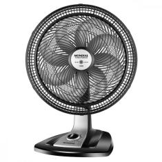 Ventilador de Mesa 40cm Mondial Turbo com 8 Pás 3 Velocidades - Preto com Prata