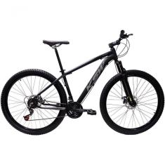 Bicicleta Aro 29 Ksw Xlt Alumínio 27v Freio Disco Mecânico Garfo Suspensão - Preto/prata Tam.17