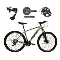 Bicicleta Aro 29 Ksw Xlt Alívio E Altus 27v Freio Hidráulico Garfo Trava - Prata Tam.19