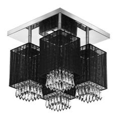 Lustre Plafon Quadclear Organza Quadrado Preto Maravilhoso - MARRYLUZ