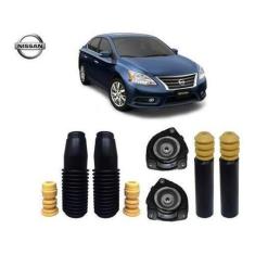 4 Kit Coxim Batente Coifa Dian Tras Nissan Novo Sentra 2.0 2015 2016 2