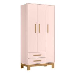 Guarda Roupa Infantil Q Encanto Slim 4340 Rosa Acetinado - Qmovi
