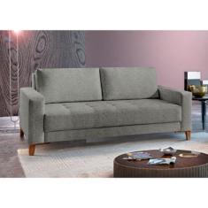 Sofá Fixo Orion 2 Lugares Luxo 140cm Castellar Móbile, Cinza
