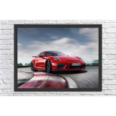 Quadro Decorativo Carros Porsche Vermelho Salas Quartos Decorações Com