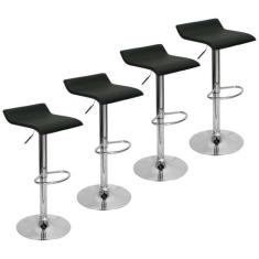 Kit 4 Banquetas Toquio Wave Enzo Belo Horizonte Recouro Giratória C/ R