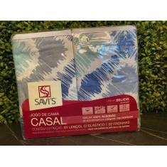 Jogo de lençol malha casal 100% algodão - Savi's Enxovais