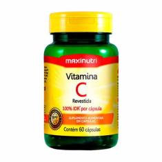 Vitaminas C Revestida 100% IDR 60 Capsulas Maxinutri