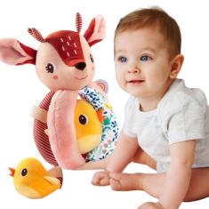 Brinquedo Bebê Chocalho De Pelucia Stella Estimulo Sensorial