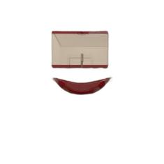 Gabinete De Vidro 60Cm Ac Com Cuba Oval - Vermelho Cereja