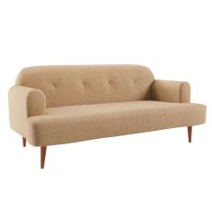 Sofá 2 Lugares Kiev Linho Bege 165 cm