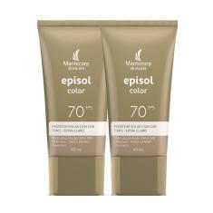 Kit 2 Protetor Solar Episol Color Tom 1 Extra Claro FPS 70 40ml